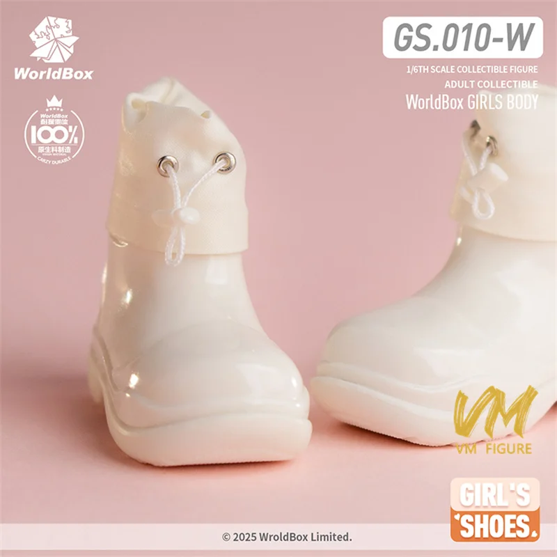Worldbox GS010 Escala 1/6, Botas de lluvia con cordón para niña, zapatos huecos, modelo apto para soldado femenino de 12 pulgadas, figura de acción, cuerpo, muñecas, Juguetes
