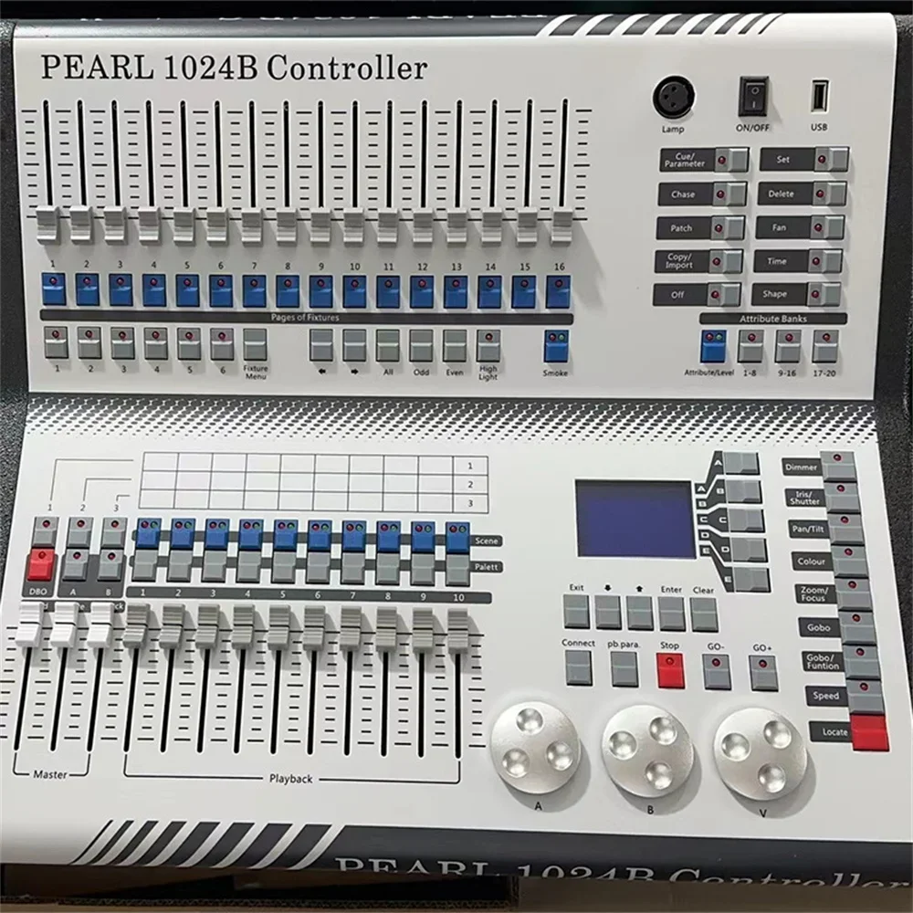 DMX512 1024B Lighting Console, Mini Pearl Controller for LED Lights, Equipped with Flight Case