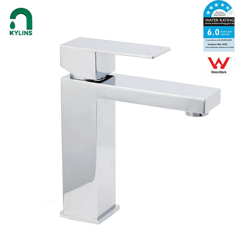 KYLINS Square Faucet for Bathroom Faucet With Detector Bathroom Furniture Washbasin Mixer Bathrooms Showers Bathrooms Chrome