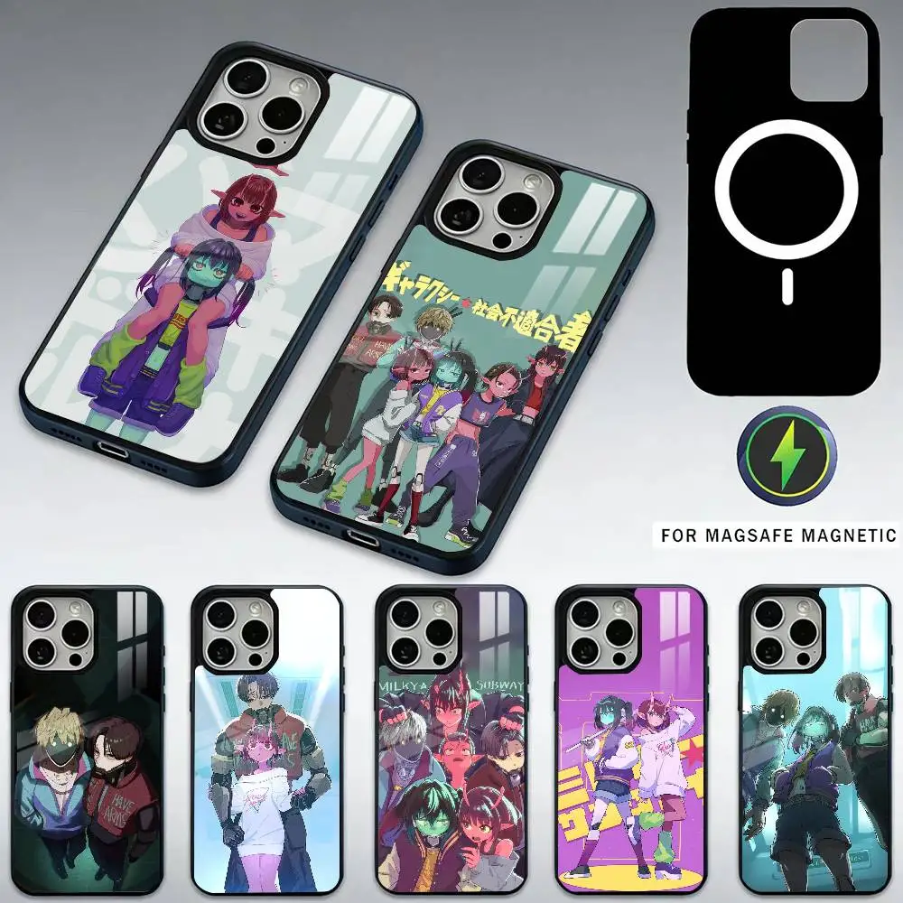 

Anime M-Milky S-Subway Phone Case For iPhone17,16,15,14,13,12,11 Plus,Pro Max Magnetic For Magsafe Wireless Charging