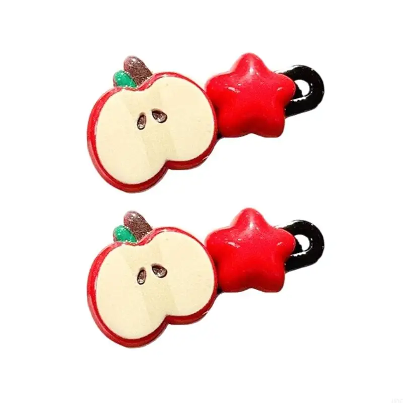 

15YC 2Pcs Girls Hair Accessories Fruit Star Duckbill Clip for Children and Teens Party Headdress Festival Hair DecorS