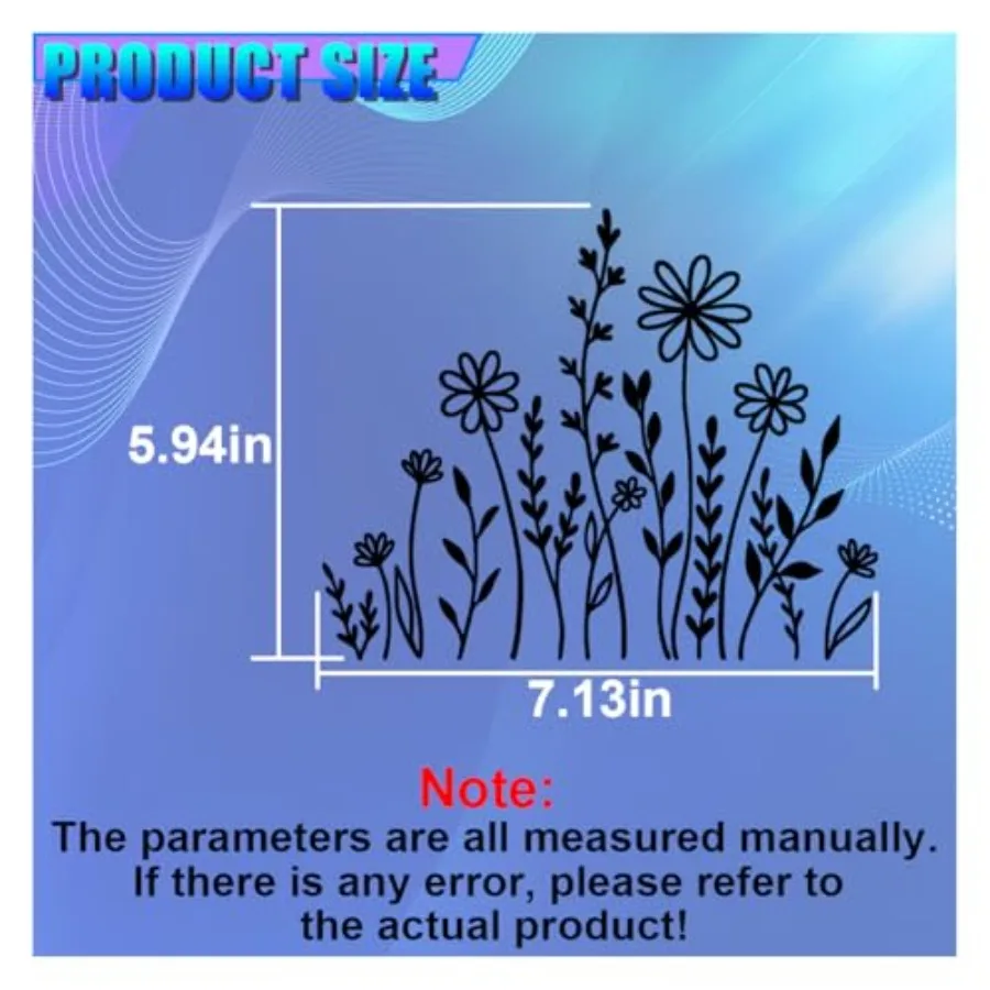 Wildflowers Boho Car Sticker Decal Anti-Scratch Vinyl Auto Exterior Body Decal Beautiful Floral Bumper Sticker for Plant Lover