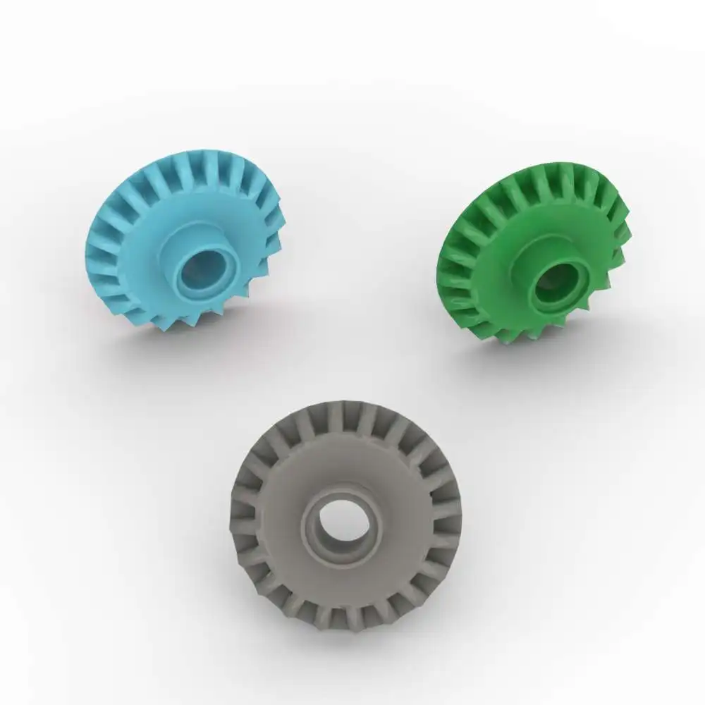 MOC 10PCS Gear 20 87407 Bevel With Pin Holes Brick Tooth Stitching Substitutable Building Block Toys Adults Boys Holiday Gifts