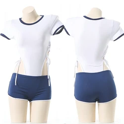 Japanese Anime Student School Swimsuit Unifrom Swimwear Outfits Women Bodysuit Pajamas Pool Party Costumes Cosplay