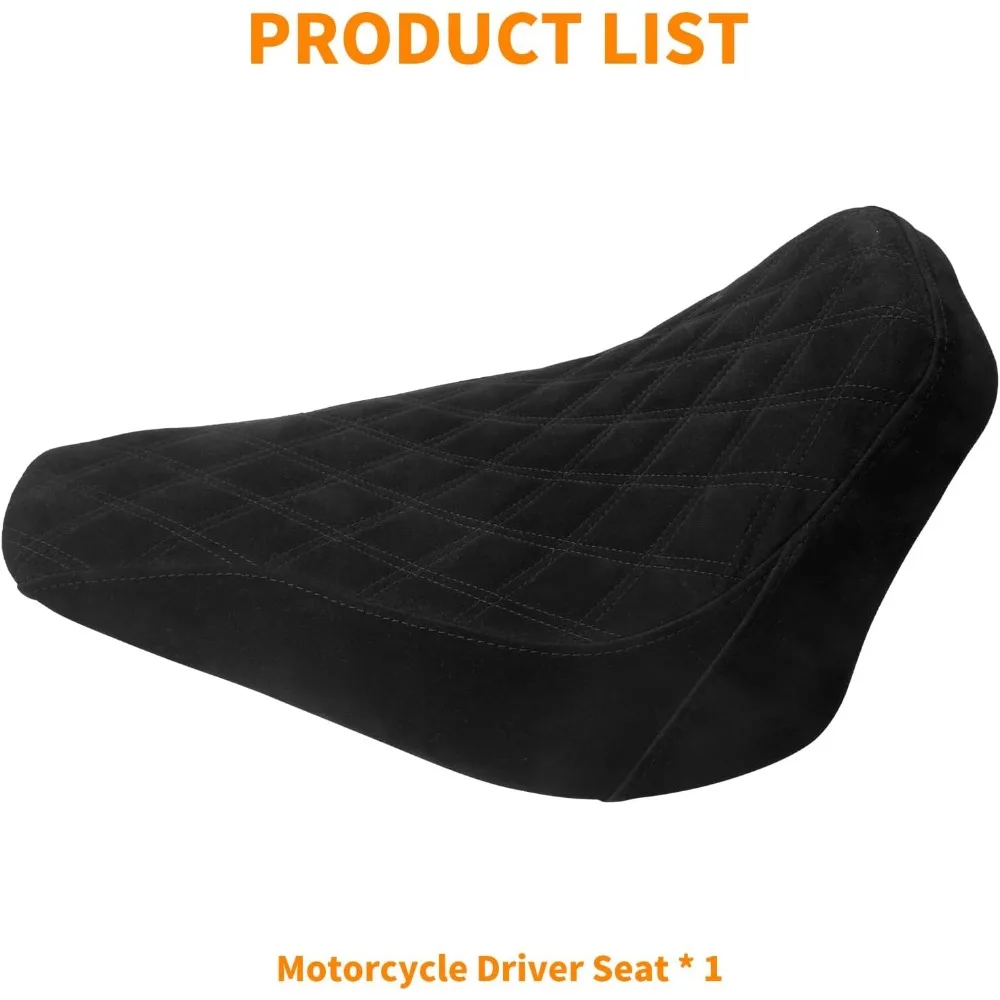 Motorrad Vorne Fahrer Leder/Wildleder Kissen Sozius Sitz Solo Sitz Fit Für Harley Softail Breakout 2013-2017 Rocker 2008-2017