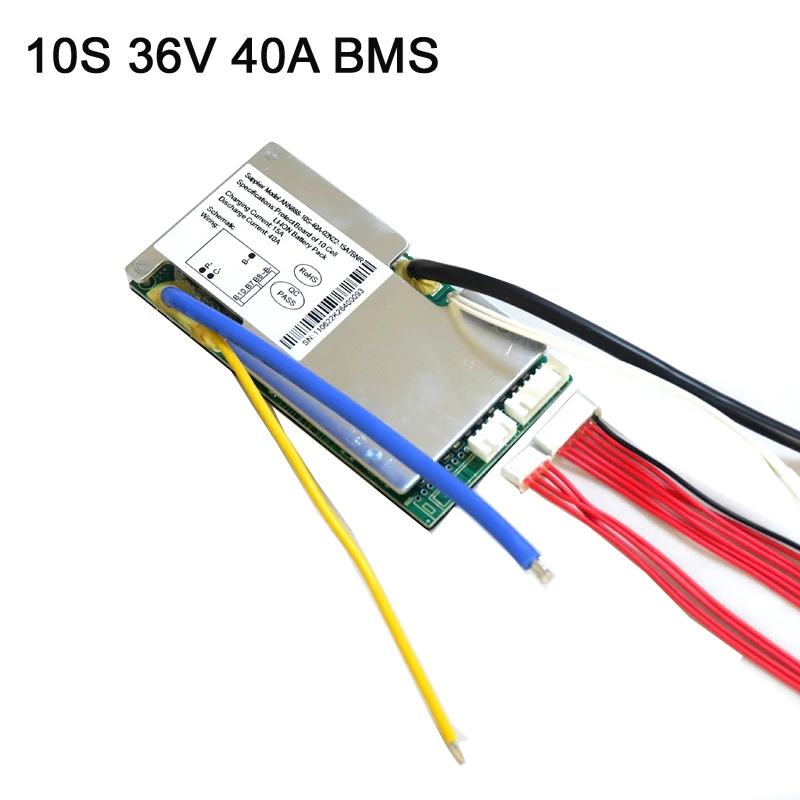 36V Battery BMS 10S 36V 15A 20A And 40A BMS For 36V10Ah-50Ah Lithium Battery With Balance Function And Temperature Sensor