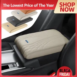 Car Armrest Box Height Pad Leather Memory Foam Height Pad For Ford Fiesta Ranger Focus Kuga Mustang MAX Esco Explorer Escape