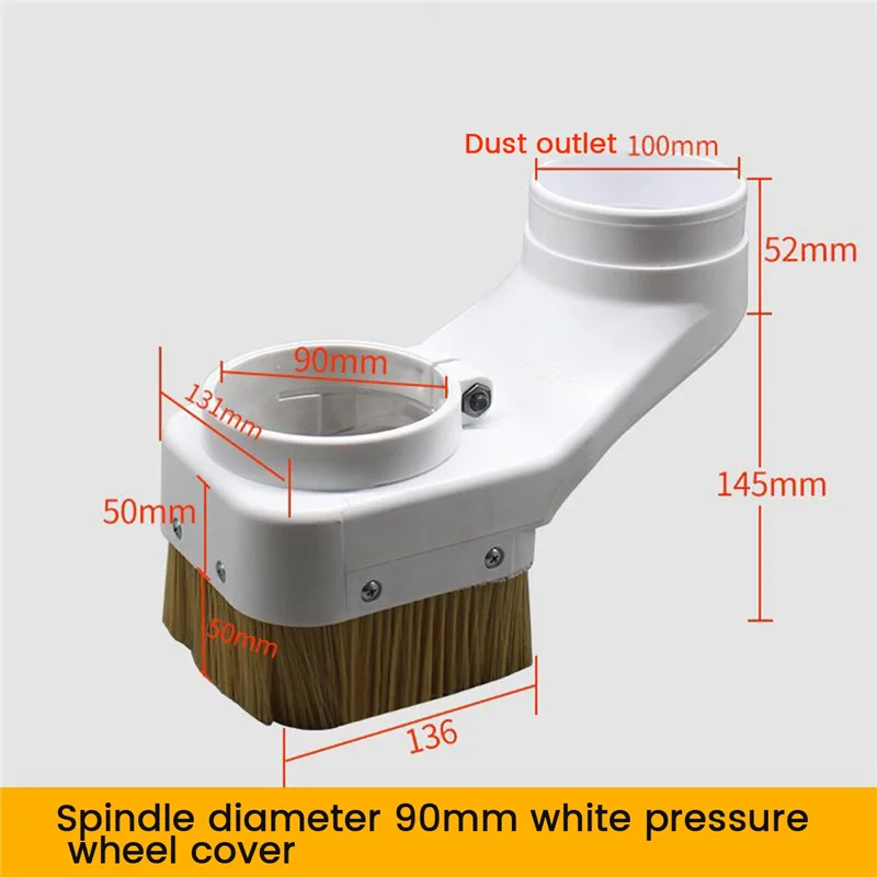 90mm Engraving Machine Spindle Brush Dustproof Brush Vacuum Cleaner Dustcollector CNC Router Engraving Milling Machine