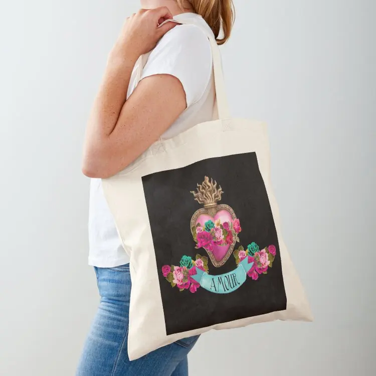 

Sacred Heart - Immaculate Heart - Amour Milagro Tote Bag women bag woman women custom
