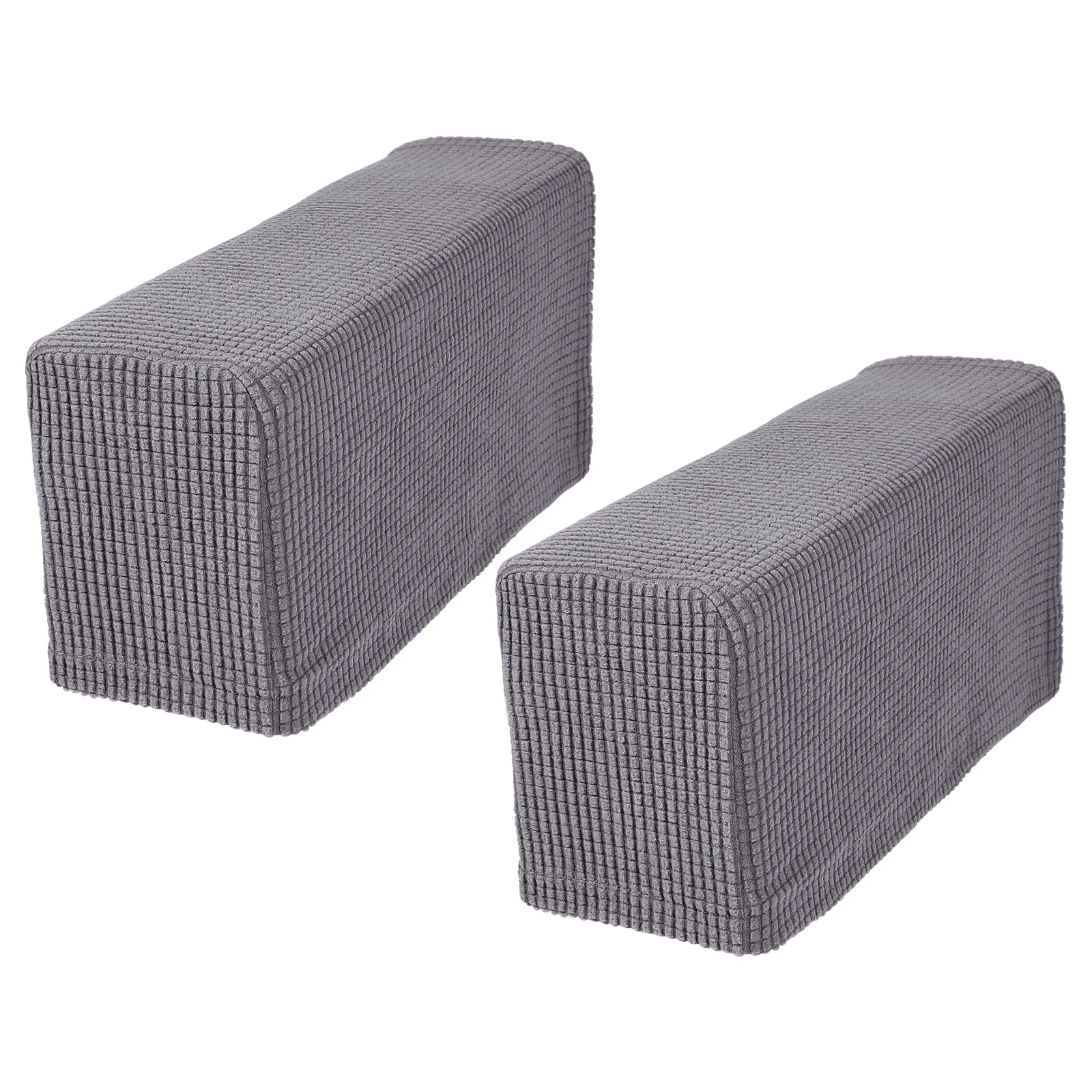 

2 Pcs Sofa Arm Covers Comfortable Touch Dark Grey Furniture Protectors Couch Armrest Protective Covers Long Term Durability