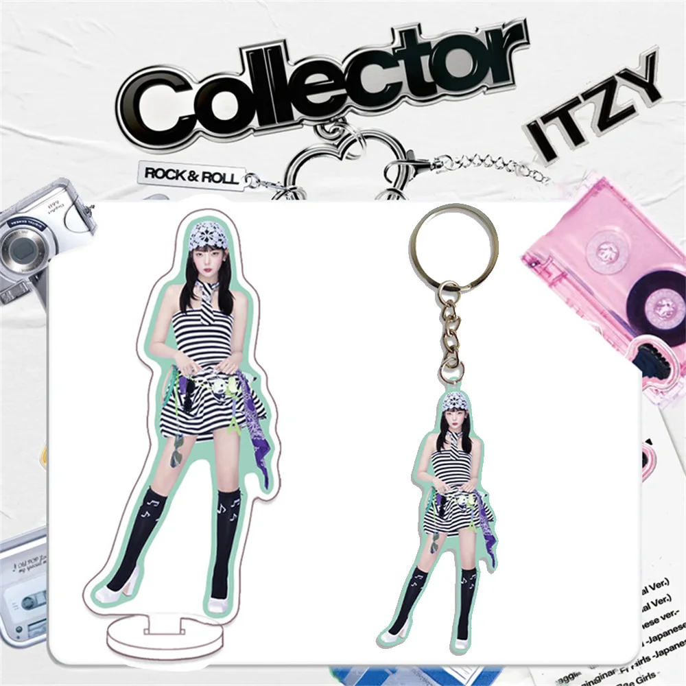 2Pcs KPOP ITZY New Album COLLECTOR Acrylic Keychain 10CM Stand
