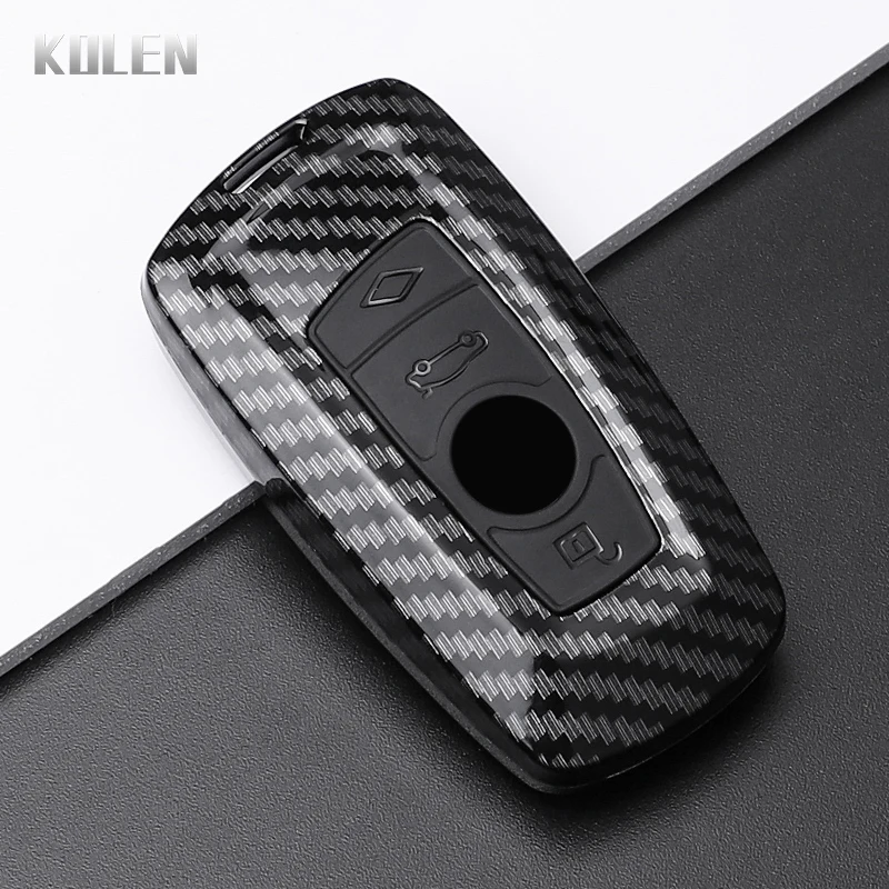 ABS Carbon Faser Stil Auto Schlüssel Fall Abdeckung Für BMW 1 3 5 7 Serie X1 X3 X4 X5 X6 F36 F25 F26 F30 F34 F10 F07 F20 Z10 G30 F15 F16