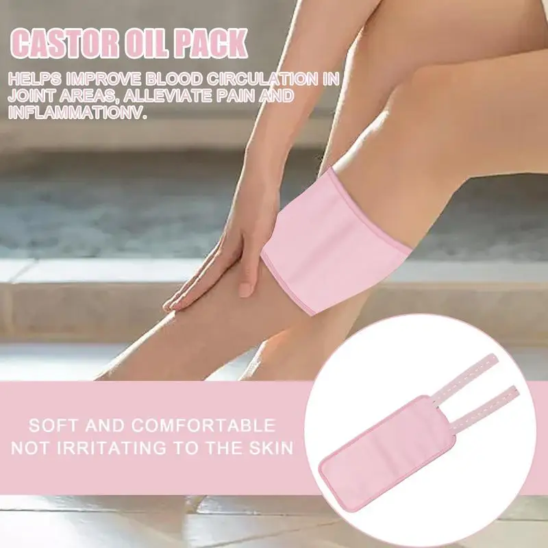 Castor Oil Pack Wrap Compress Pad Caster Oil Pack Waterproof And Reusable Castor Oil Packs For Calf And Aid Sleep