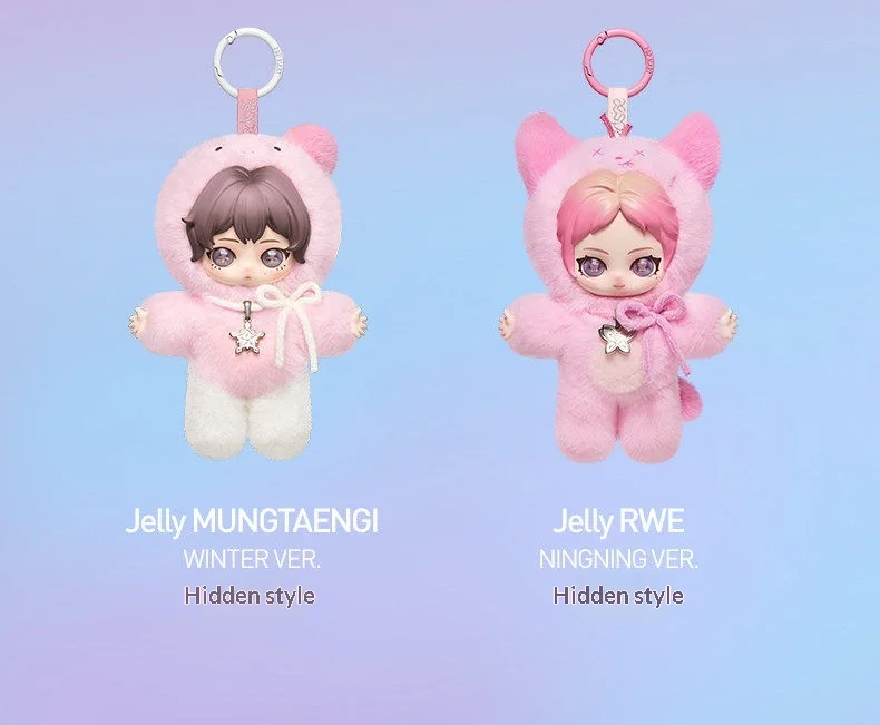 Original PopMart Aespa Fluffy Friends Serie Blindbox Weiche Puppe Schlüsselanhänger KPOP Idol Merch Niedliche Schreibtischdekoration Geschenk für Fans Spielzeug – Detail 14