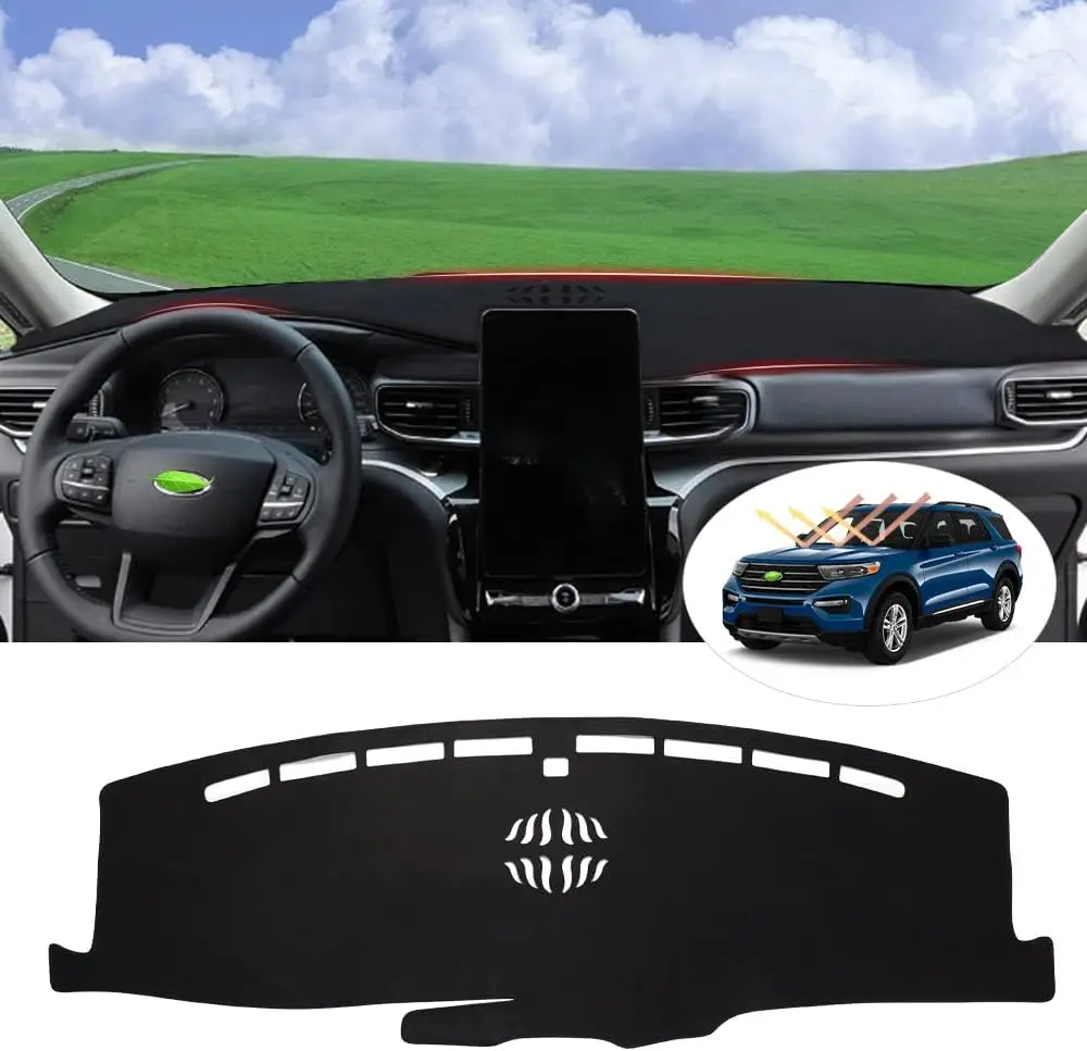 

Car Dashboard Sun Shade Cover Instrument Panel Mat Non-slip Pad Accessories For Ford Explorer 6 MK6 2020-23 Ford Edge 2015-2025