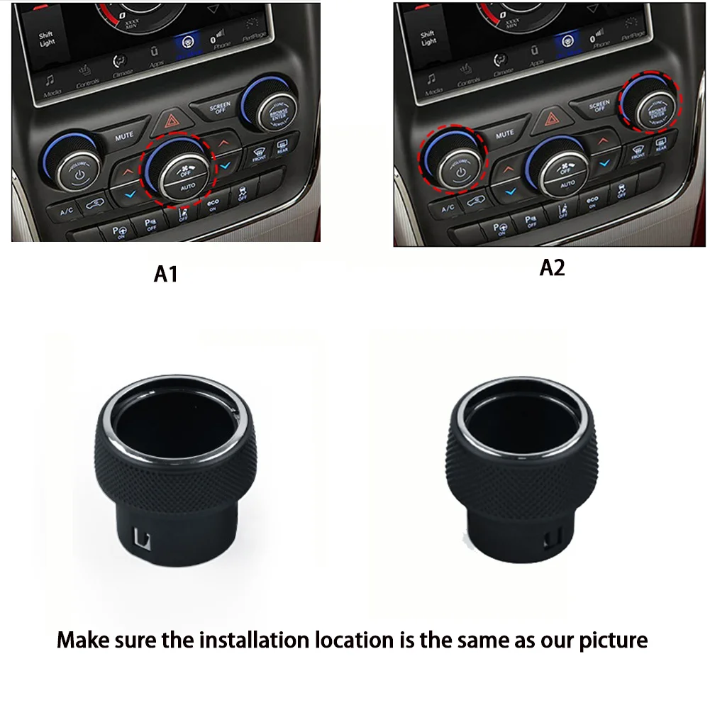 Ersatz-Bedienknopf für Jeep Grand Cherokee WK2 2014-2021 Radio- und Klimafunktionen mit ABS-Haltbarkeit – Detail 2