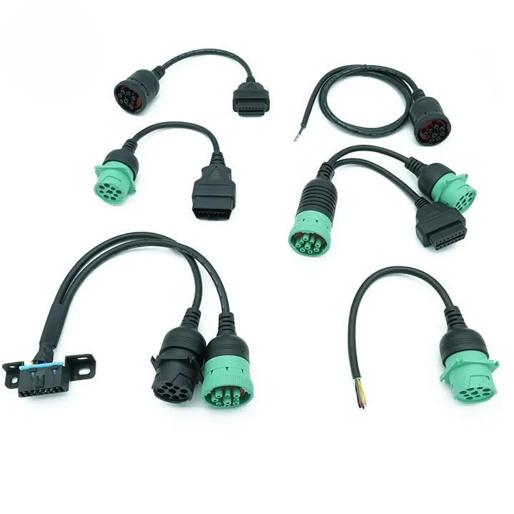 J1939 Splitter Cable, 9 Pin J1939 Male To Female With OBD2 Port