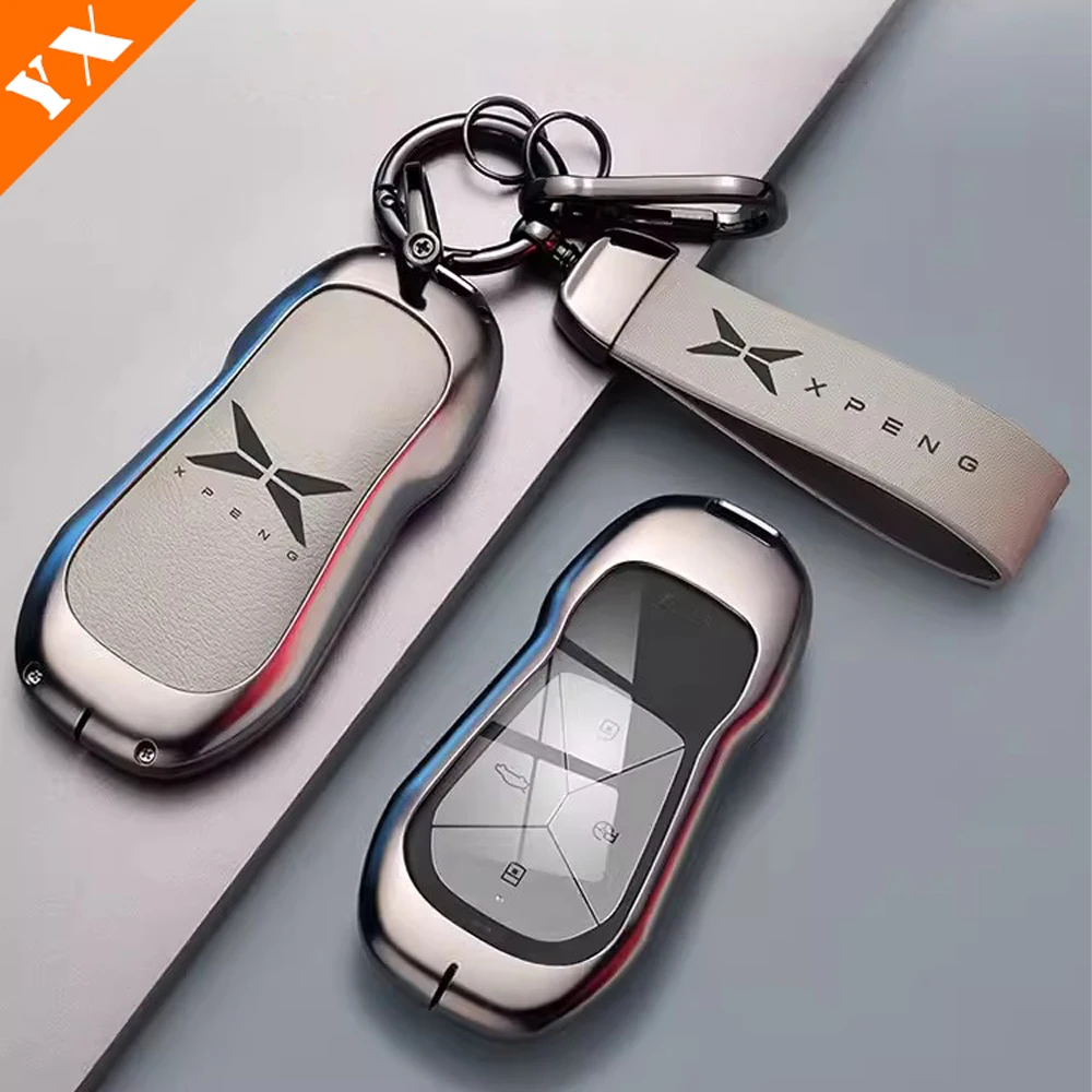 

For xiaopeng G9 Accessories 2024 New Car Remote Control Key Case Cover Shell Keychain Garnish Trim Cover