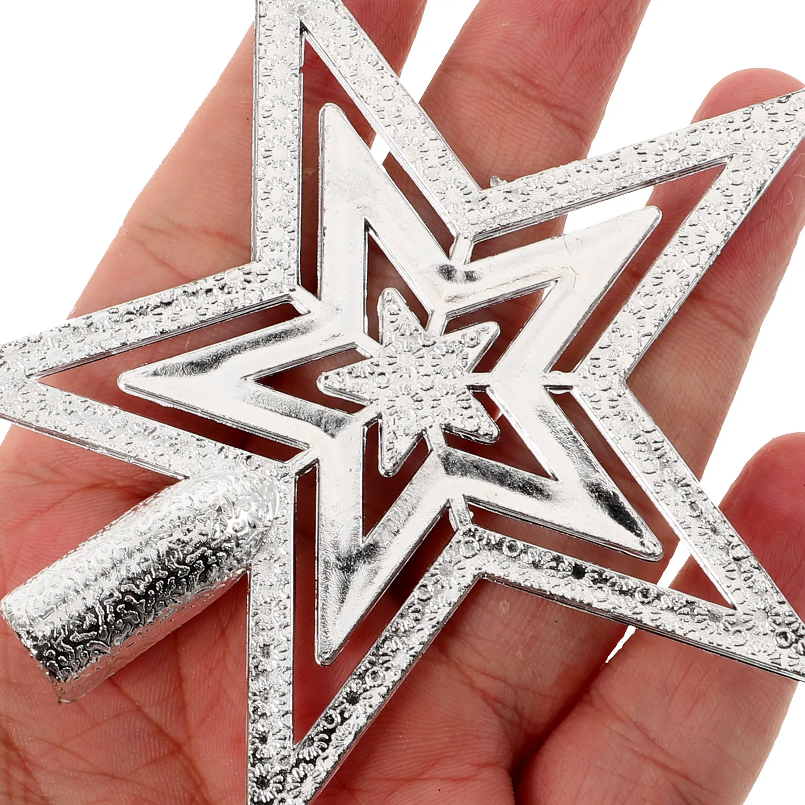 

10 Cm Tree Topper Star Pentagram Ornament Xmas Trees Elegant Holiday Christmas Decorations
