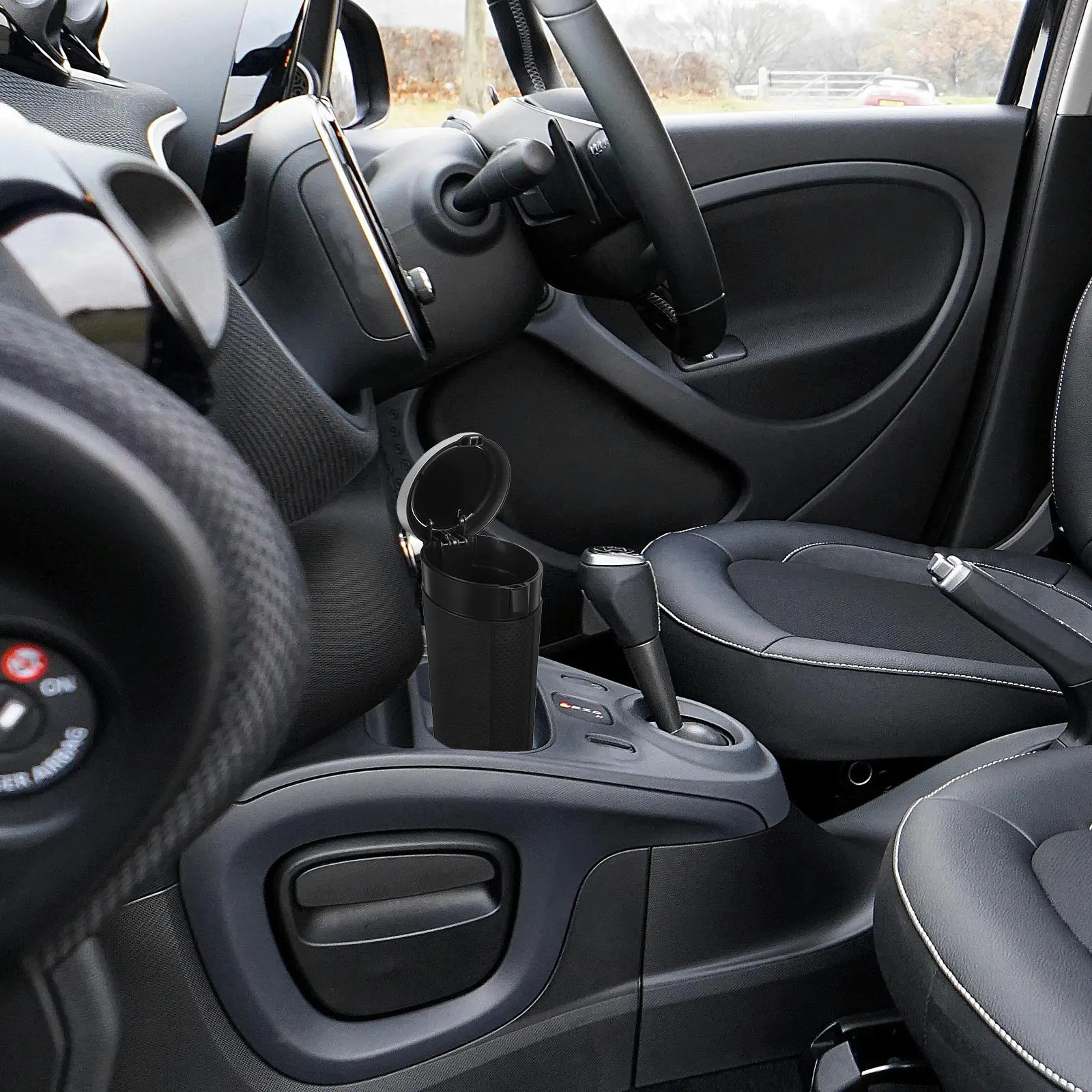 

Портативный автомобильный мусорный бак, компактный, непроливаемый, мини-контейнер для мусора для салона автомобиля, внедорожника, грузовика, легко чистится, прочный, легкий