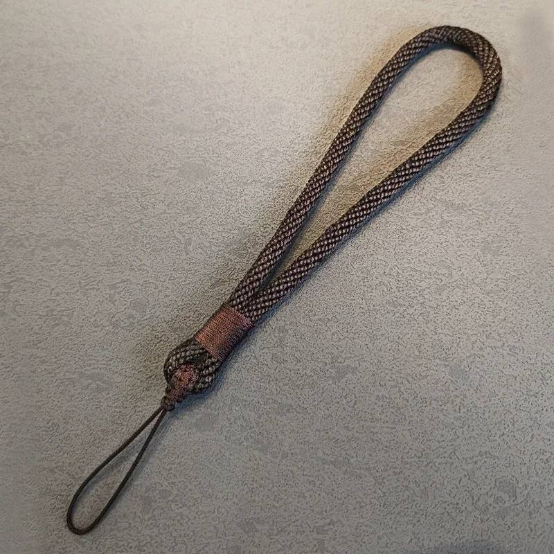 New Mobile Phone Lanyard Short Wrist Rope Thick Reinforcement Hand Woven Men and Women Simple with Small Rope  Phone Chain