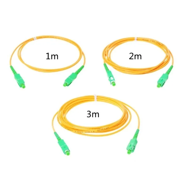 SC/APC to SC/APC Single Mode Fiber Patch Cord 3mm Optical Extension Jumper Available In 1m 2m 3m Length Options