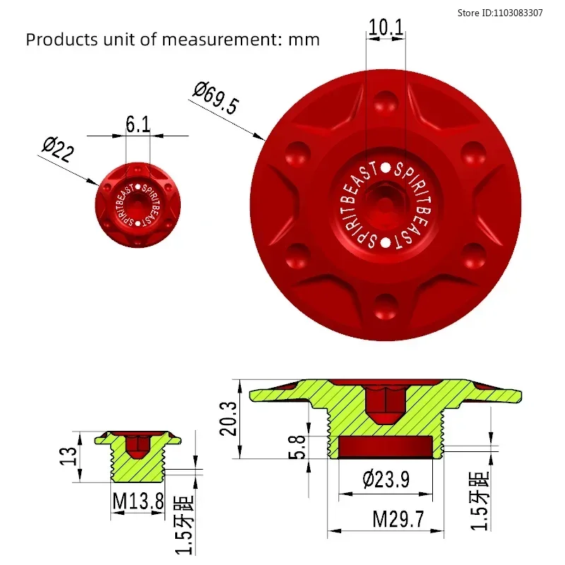 Spirit Beast Motorcycle Engine Screw Cover Hole Left Side Engine Magnetic Cover Crankcase Screw Cover for Honda Cross Cub - Image 6