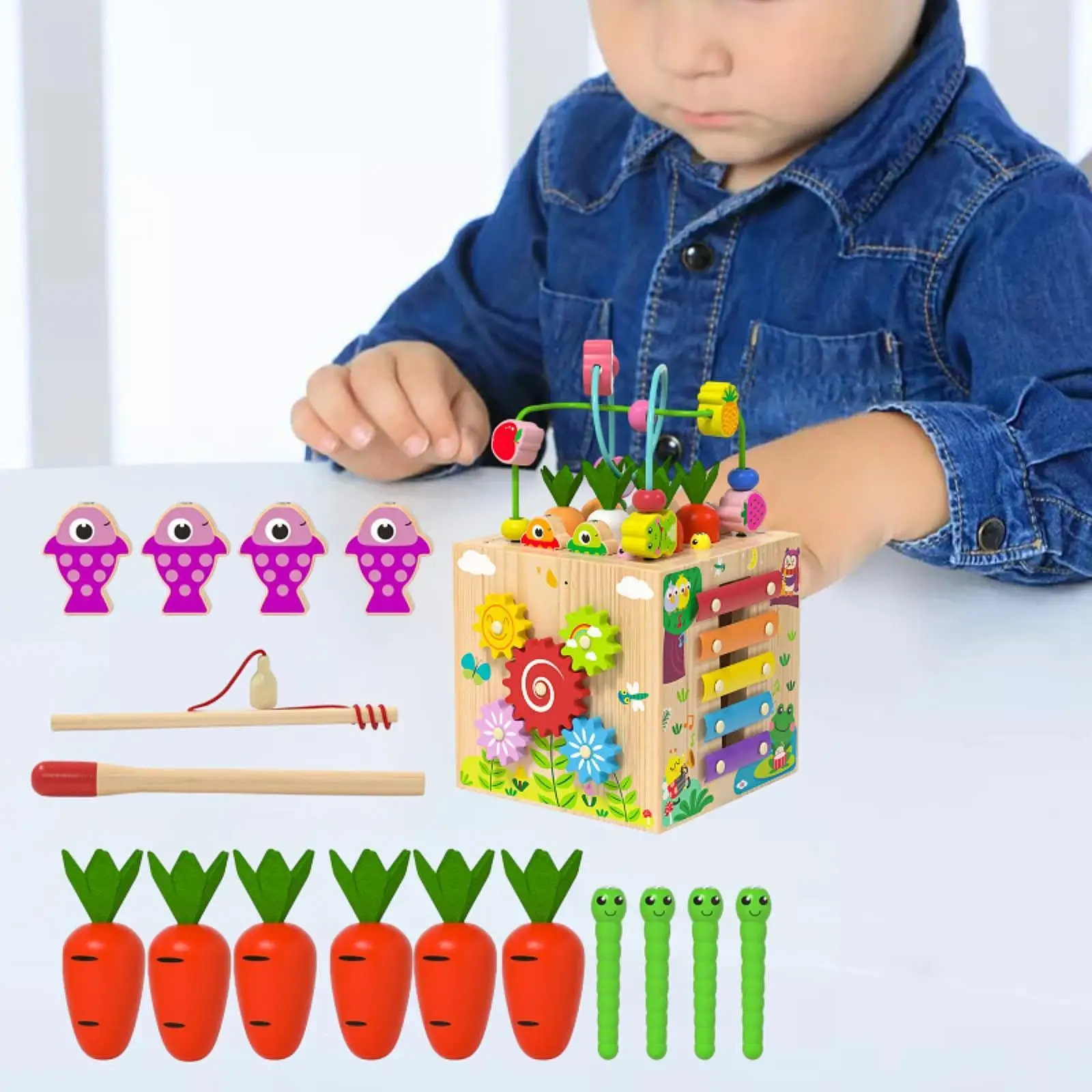 

8 in 1 Activity Cube Toy Educational for Kids Children Boys Girls 1 Year Old