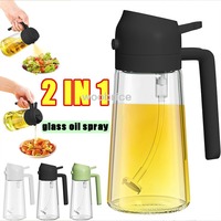 2in1 500ml Glass Oil Sprayer Olive Oil Spray Bottle Spray Oil Dispenser Oils Tank BBQ Kitchen Baking BBQ Picnic Kitchen Tools