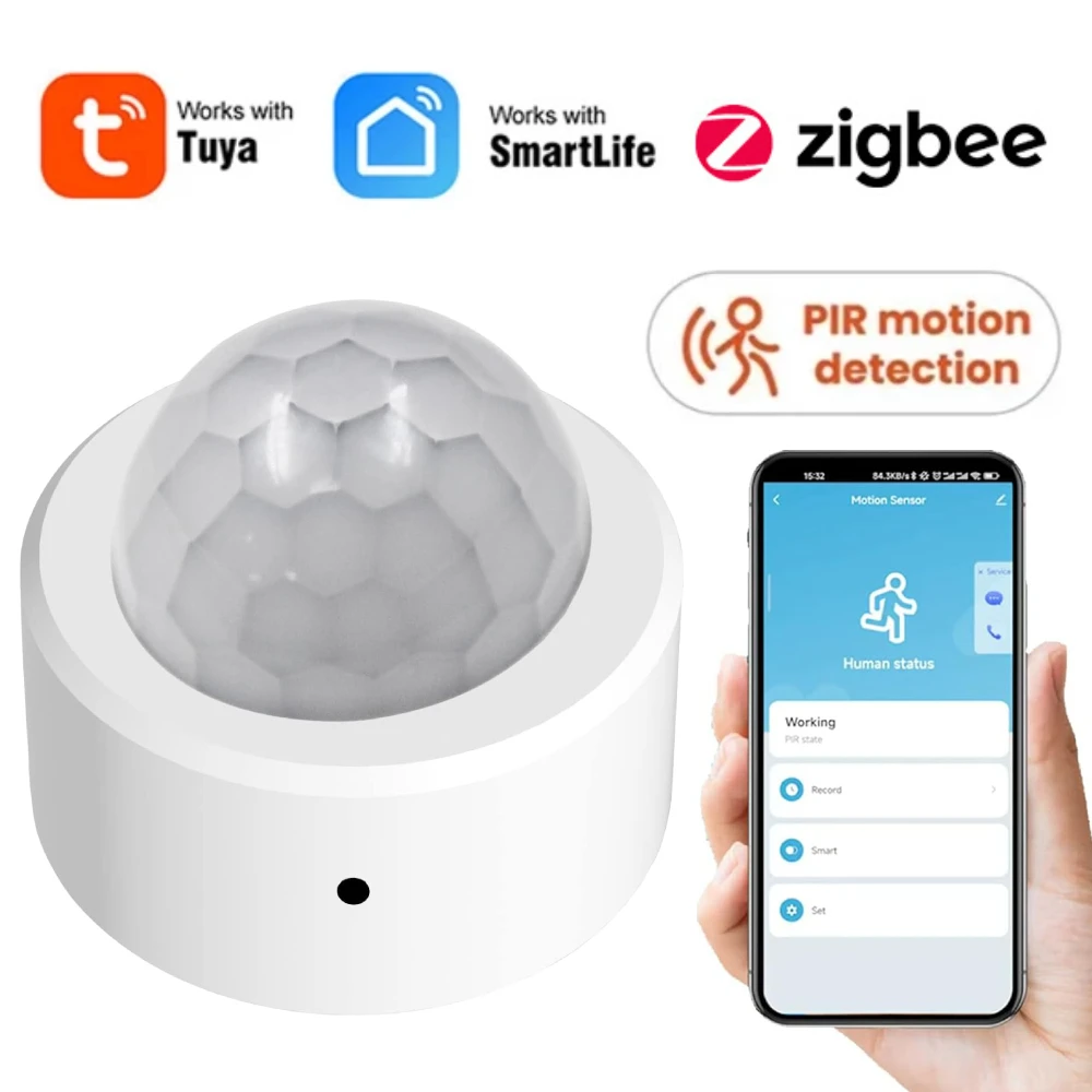 Tuya Smart Home Zigbee Human Motion Sensor Security Protection Mini PIR Motion Detector Alarm System Smart Life