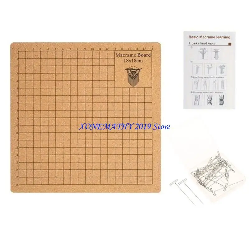 

F42F Crafting Board with Instruction Lightweight Project Pad for String Projects Reusable and Handy Braiding Board