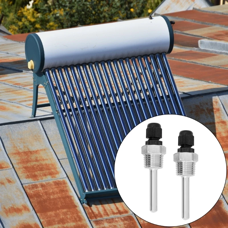 

2pcs Stainless Steel Temperature Immersions Sleeve 8x50mmFor Temperature Sensors