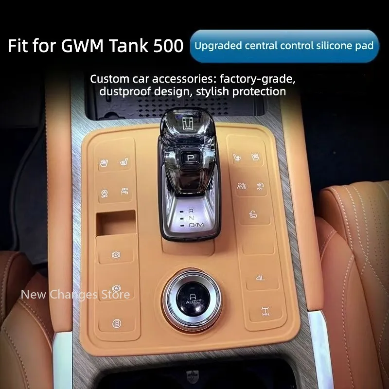 

Car Center Control Dustproof Silicone Pad Fit for GWM Tank 500 Hi4-T Auto Center Control Gear Dust Cover Interior Upgrade Parts