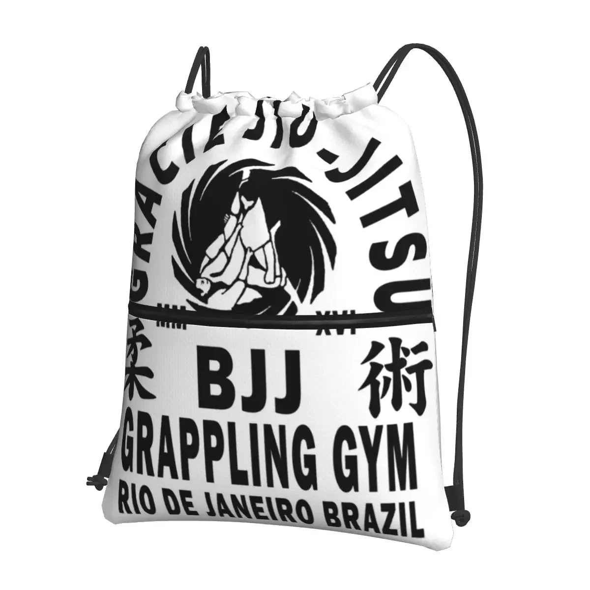 Brazilian Jiu-Jitsu Portable Backpacks Drawstring Bag Multi-function Drawstring Bundle Pocket Shoes Bags For School Students