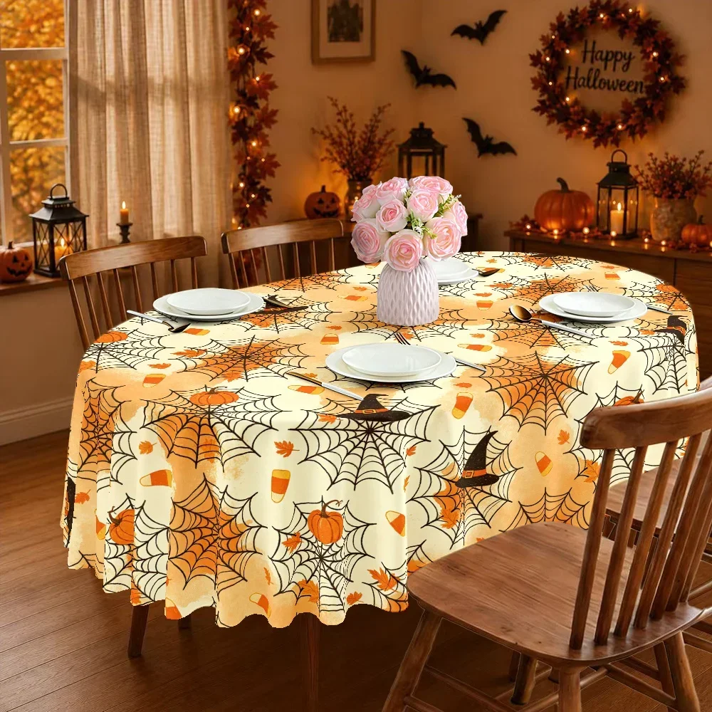 One Halloween-themed tablecloth, suitable for seasonal parties and home celebration decorations.zyc