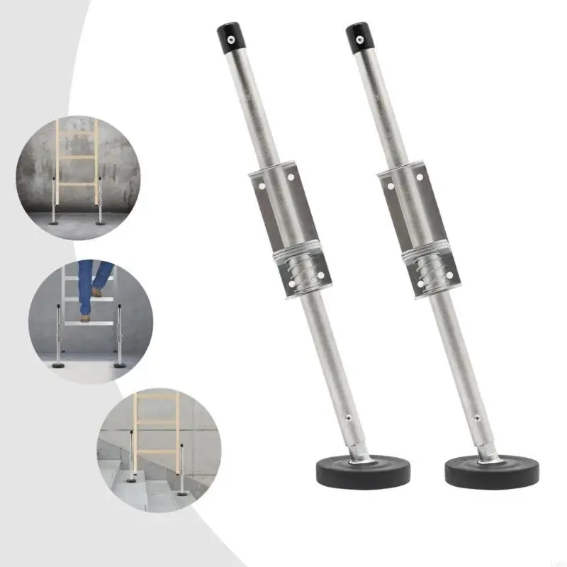 

Extension Ladder Legs Levelers Ladder Accessories Ladder Stabilizer Legs with Antislip Threaded Rubber Feet