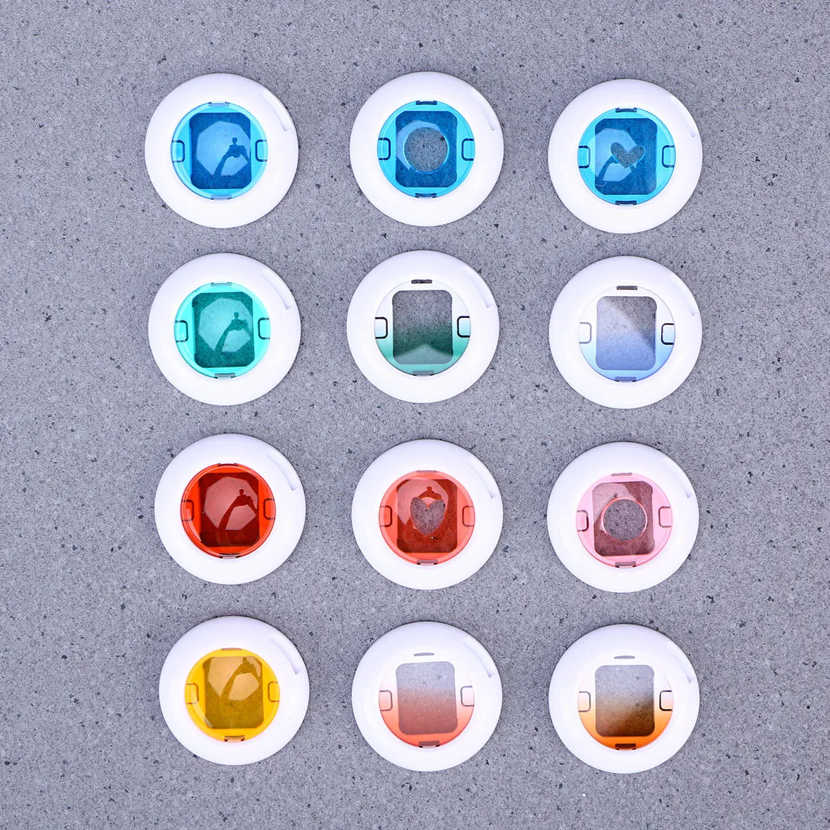 

12Pcs Colored Overlays Transparent Color Plastic Sheets Correction Gel Light Color Filters for /8+/7s/ /9