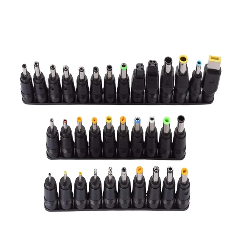 

34PCS Universal 5.5mmx2.1mm DC AC Power Adapter Tips Connector Kit for Thinkpad Asus Laptop Power Supply Plug Jack Set