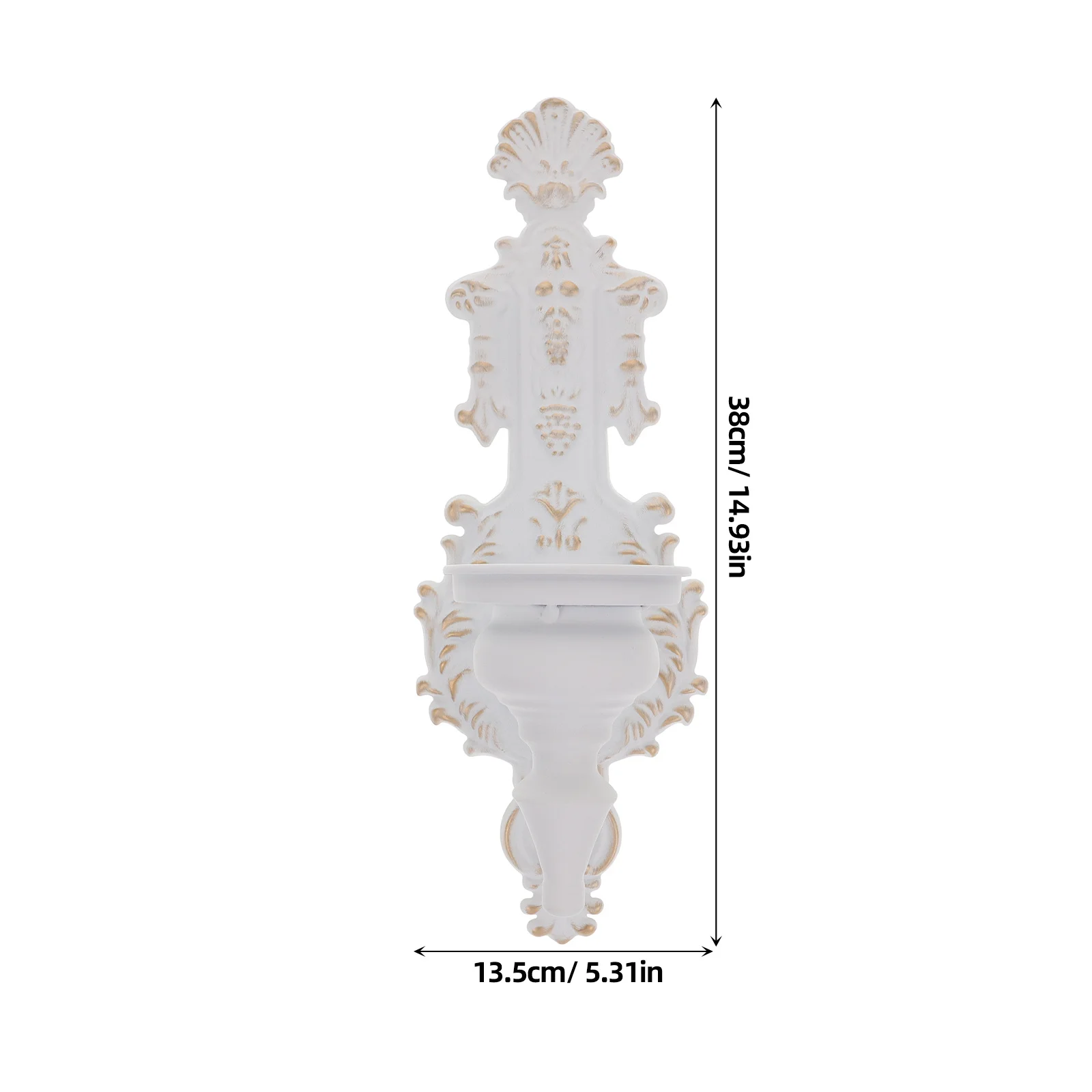 Vintage Iron Wall Sconce Holder Hanging Metal Stand Decorative Pillar Candlestick for Living Room Office Wedding