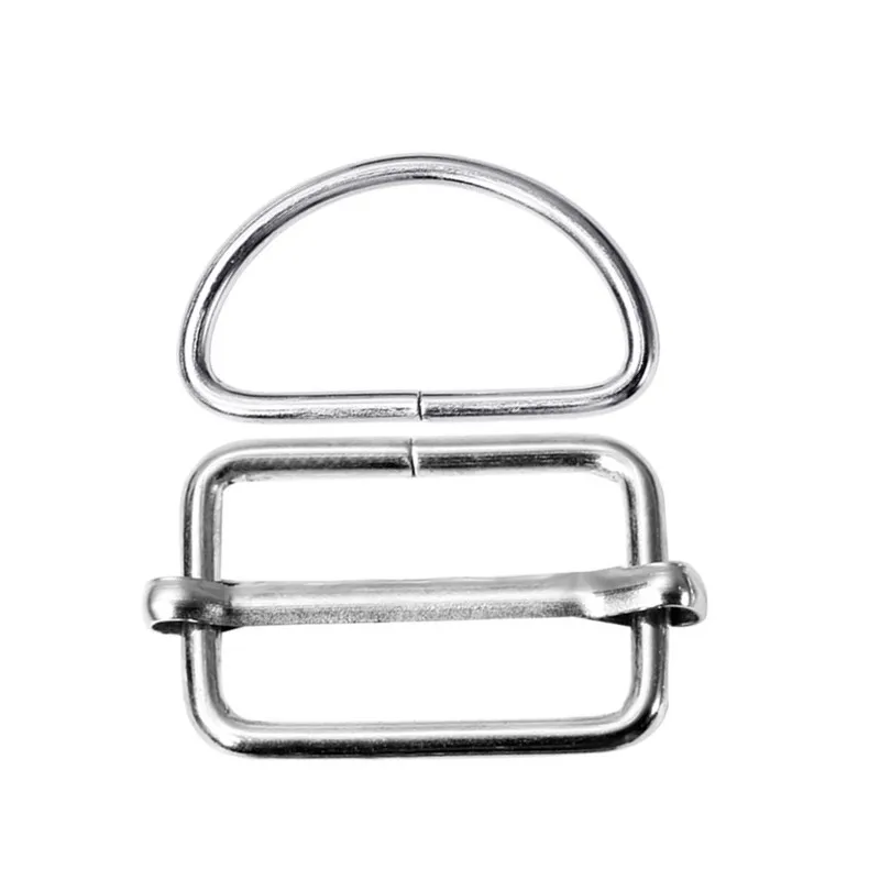 10PCS Metal O Dee D Ring Buckles Clasp Web Belt Backpack Bags Purse Shoes Garment Collar Sewing DIY Leather Craft
