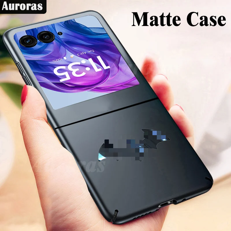 

Skinlee For Moto Razr 50 5G Case Metal Logo Matte Silicone Shockproof Cover For Moto Razr 50 Ultra 5G Back Casing