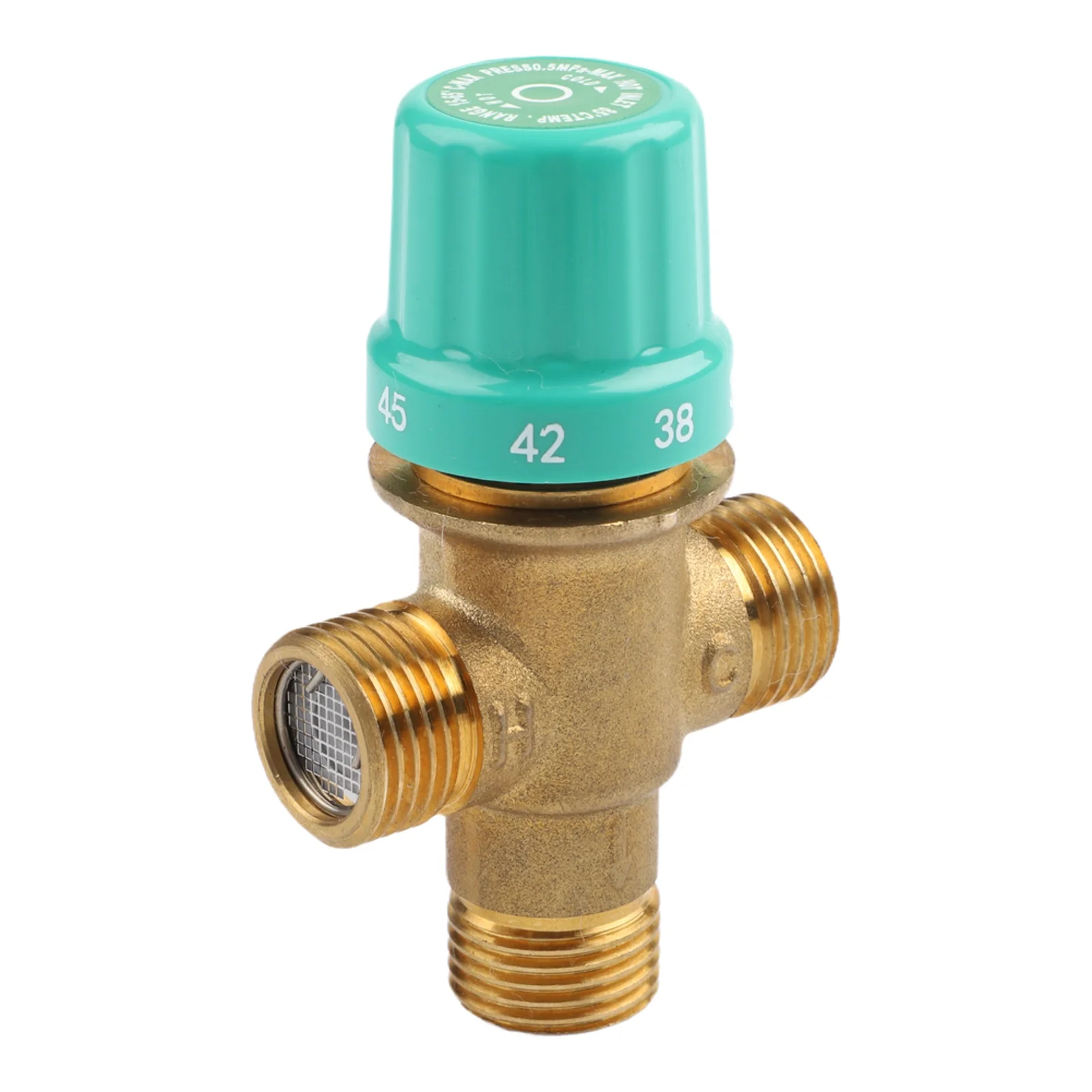 Adjustable Temperature Valve Copper Temperature Control Valve Clean Water Supply Valve Water Stop 1 2 Inch Interface