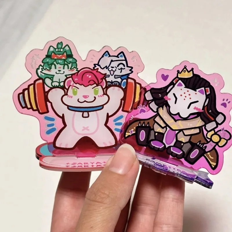 Overwatch Anime Spiel Acryl Stand Action Fingure Cartoon Kawaii Tisch Display Stehende Spielzeug für Kinder Figur Modell Zubehör