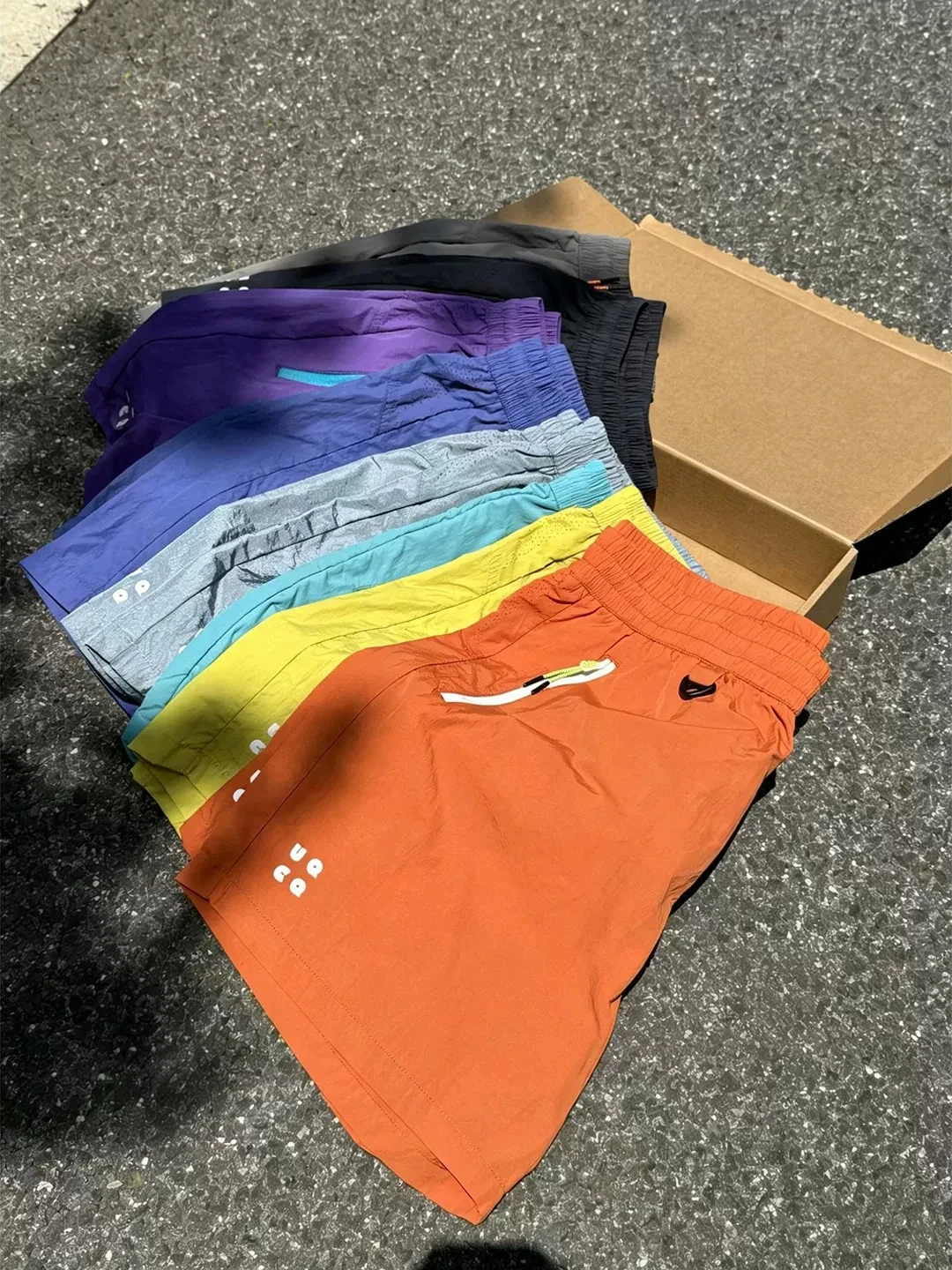 Orange Dopa Quick Dry Sun Protection Beach Shorts Men's Summer Thin Ice Silk Sports Pants Mountain Outdoor Five-Quarter Pants