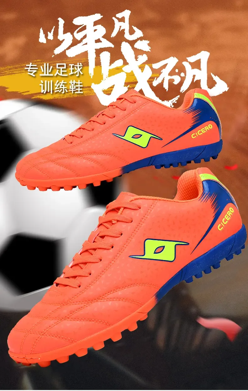 Teen All Match Soccer Training Shoes Light Wear Resistant Stylish Flexible Toe Guard Non Slip Grass Cleats