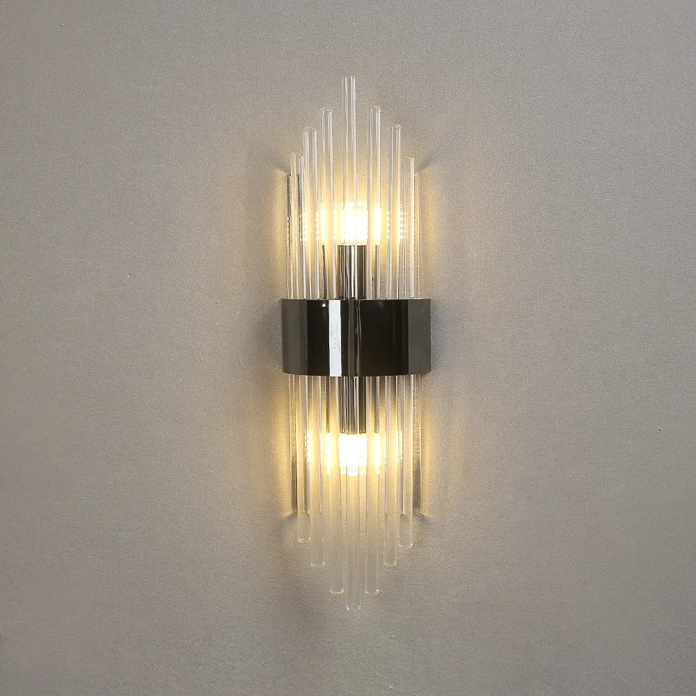 Imagem -05 - Luxo Crystal Wall Light para Sala de Estar Cabeceira tv Fundo Sconce Lâmpadas de Parede Decoração do Quarto