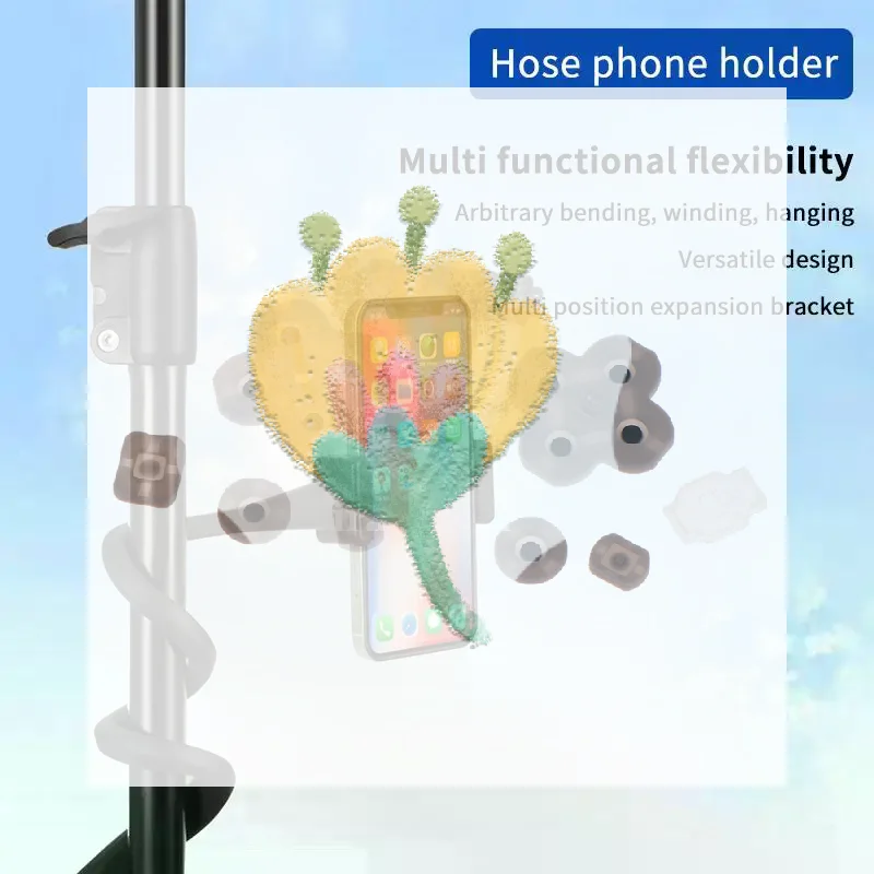 Desktop Camera Mount Holder 1 Set Multifunction Screw Thread Flexible Clip Hose for Live Streaming Vlog Video Recording