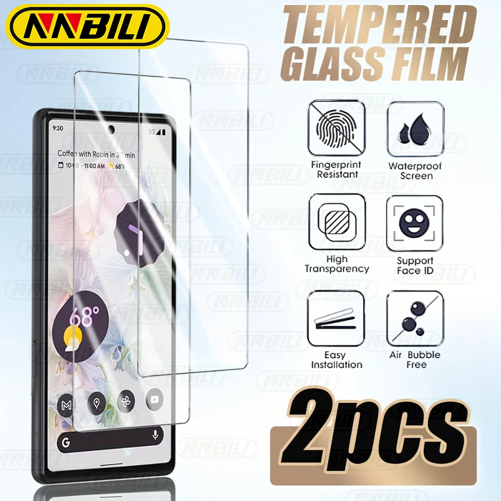 

NNBILI 2Pcs HD Tempered Glass Screen Protector, Suitable for Pixel, Smooth Surface, Scratch And Shatter Resistant for Google
