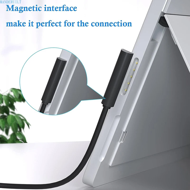 USB Type-C to Surface-connect Power Supply Charging Cable Work with 15V/3A 45W USB-C PD Charger Compatible for Surface Pro 2