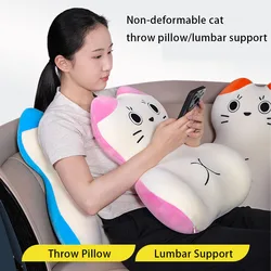 1 pieza de respaldo soporte de cintura espuma viscoelástica gato de dibujos animados regalo de cumpleaños soporte Lumbar para coche cojín para cabecera sofá almohada